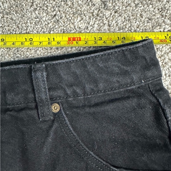 Rollas Heidi High Rise Loose Straight Jean Black 31 12 baggy grunge edgy punk - Picture 10 of 13